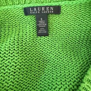 Lauren Ralph Lauren Vibrant Green Knit Sweater